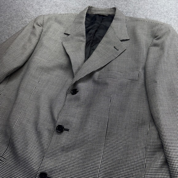 Banana‎ Republic Men's Blazer 42R Houndstooth Wool-Cashmere Italian Made Classic - Picture 2 of 8